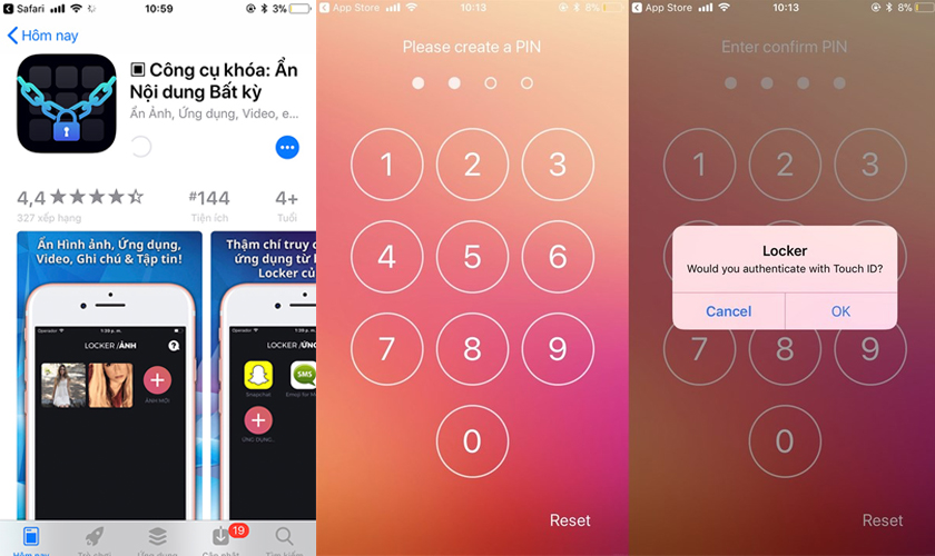Ẩn ảnh, video, app, tệp tin trên iPhone bằng ứng dụng Locker - Ảnh 1