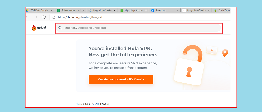 Vào trang web bị chặn bằng phần mềm VPN