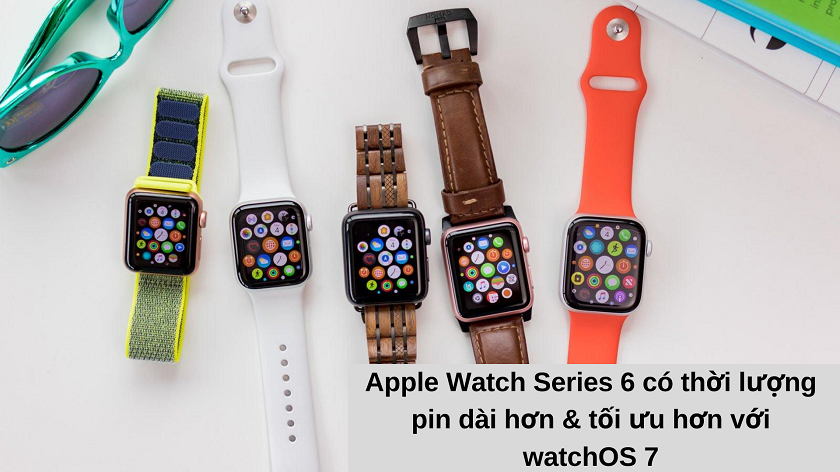 đánh giá thời lượng pin trên Apple Watch S6
