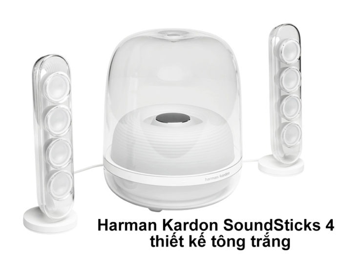Harman Kardon SoundSticks 4 sở hữu thiết kế tông trắng