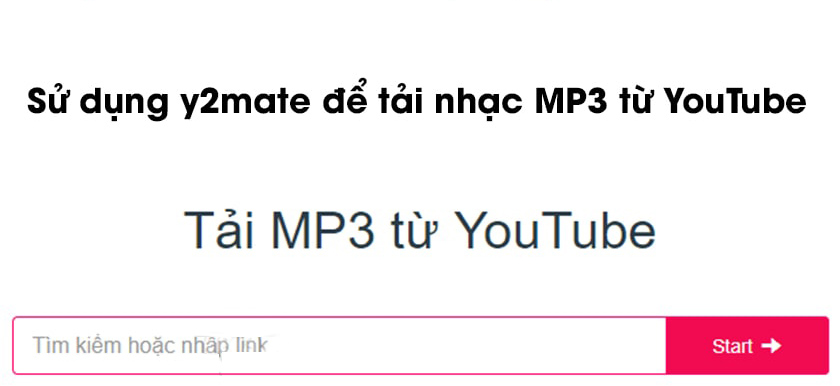 Tải video YouTube thành MP3 với y2mate