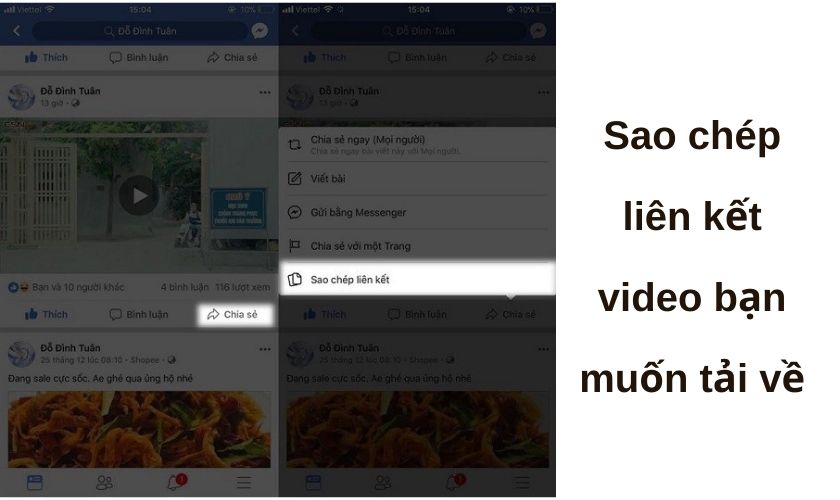 Cách tải video trên facebook về điện thoại iPhone