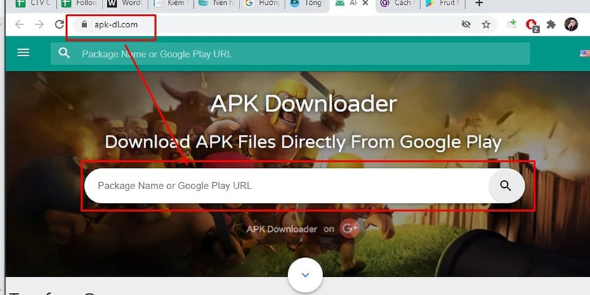 Tải File APK từ CHPlay bằng APK Downloader