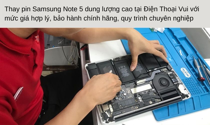 Thay pin Samsung Note 5 chính hãng dung lượng cao ở đâu?