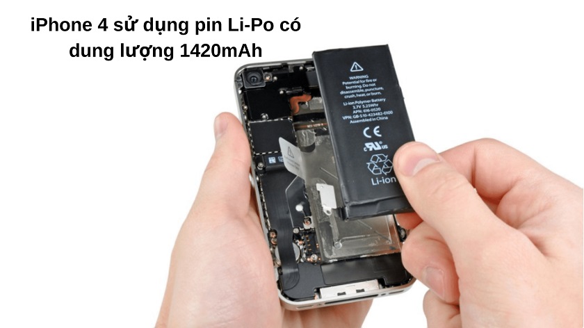 Thông số chi tiết của pin trong iPhone 4