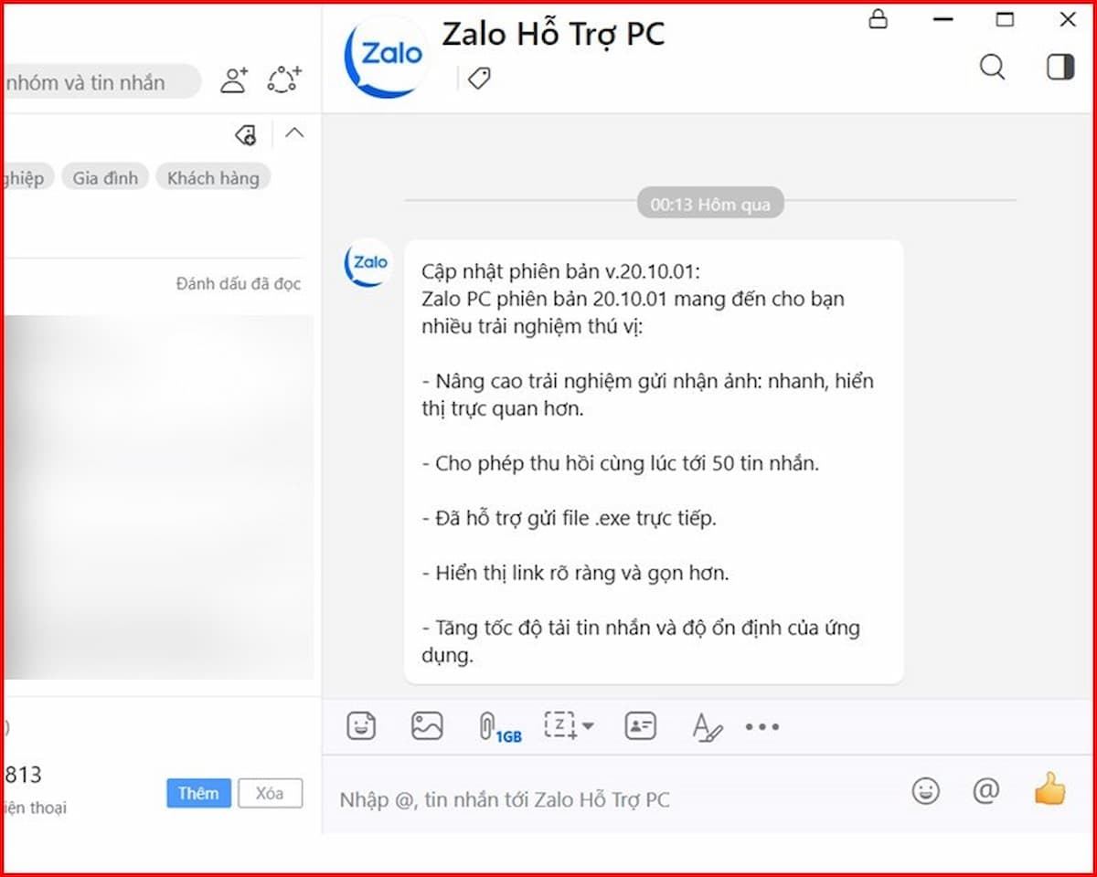 Để khắc phục lỗi Zalo web không vào được, bạn cần cập nhật phần mềm Zalo PC lên phiên bản mới nhất.