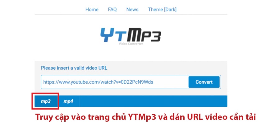 chuyển nhạc youtube sang mp3 miễn phí bằng YTMp3 