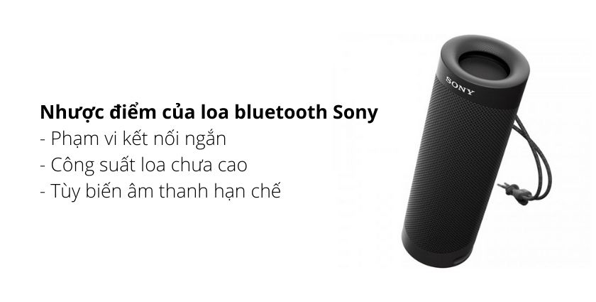 Nhược điểm của loa bluetooth Sony