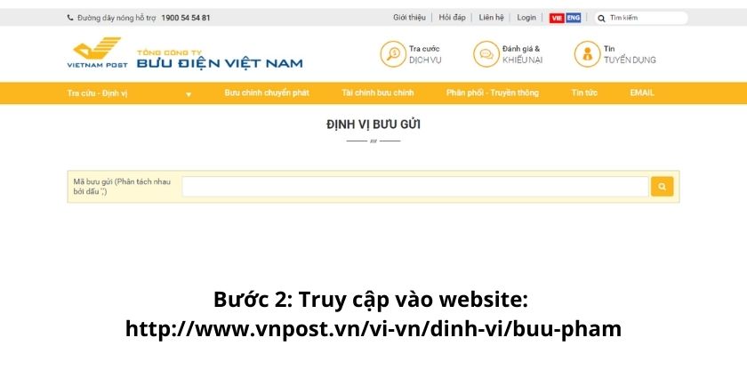 Tra cứu vận đơn VNPost nhanh chóng tại website của VNPost