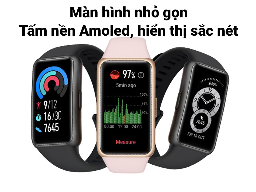 Màn hình trên Vòng đeo tay Huawei Band 7