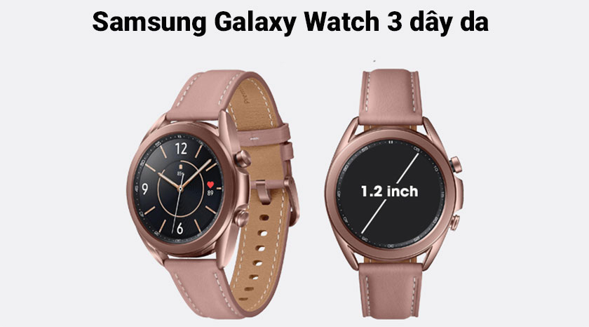 Đồng hồ Samsung cho nữ: Samsung Galaxy Watch 3 dây da
