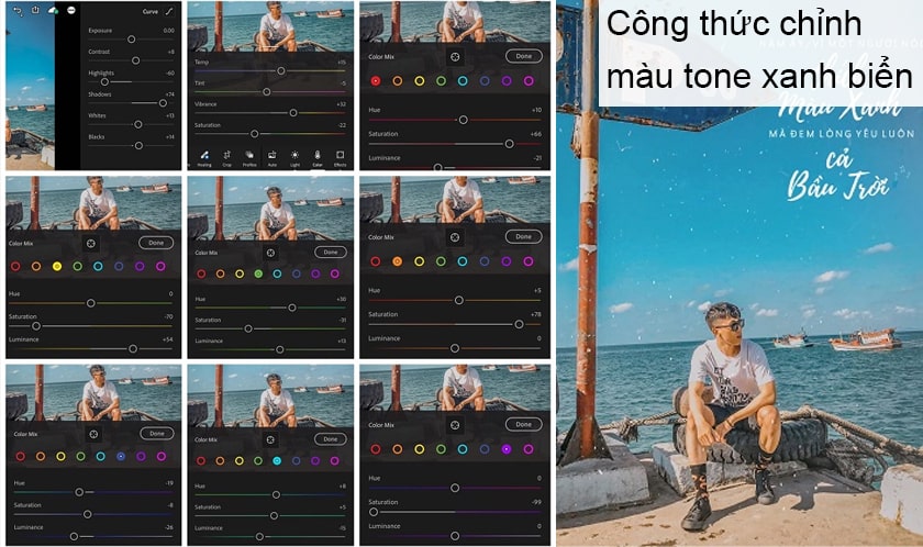 Công thức chỉnh màu Lightroom đẹp trên điện thoại