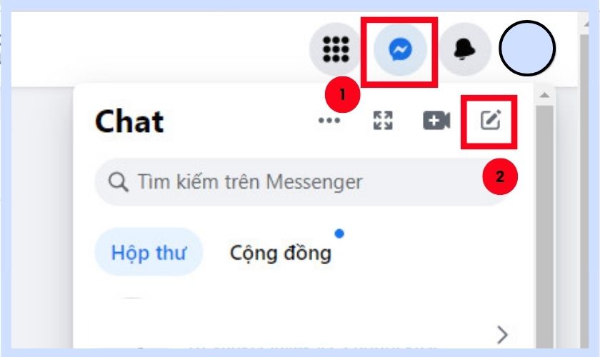 cách tạo nhóm chat trên Messenger bằng máy tính
