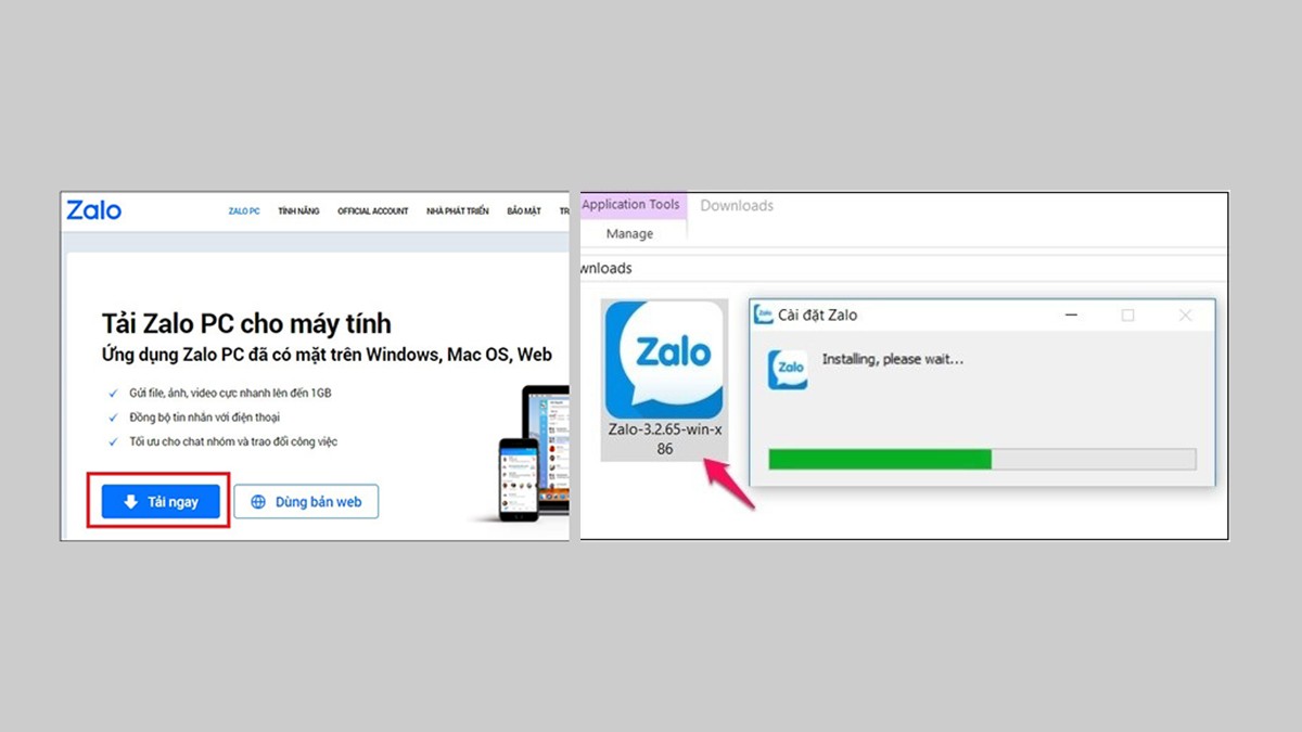 Các bước cài đặt Zalo Desktop cho máy tính
