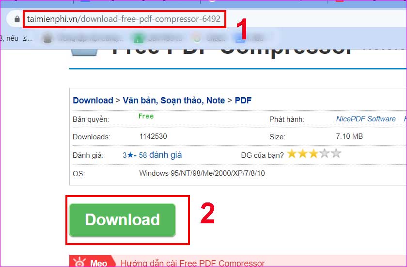 Cách giảm dung lượng file PDF bằng phần mềm Free PDF Compressor