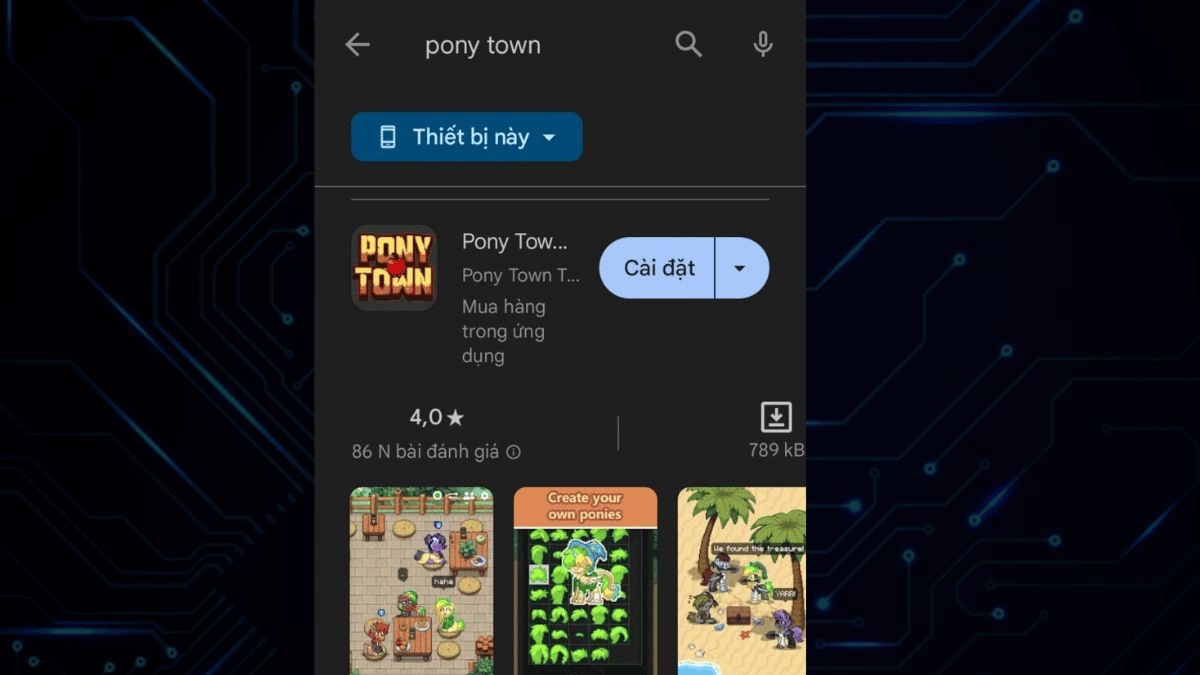 Hướng dẫn tải Pony Town trên điện thoại Android bước 2