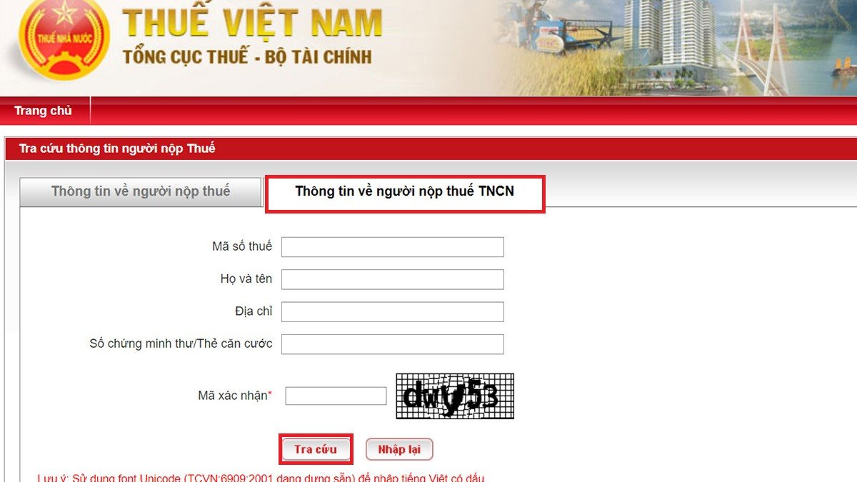 Tra cứu mã số thuế với Thuế Việt Nam