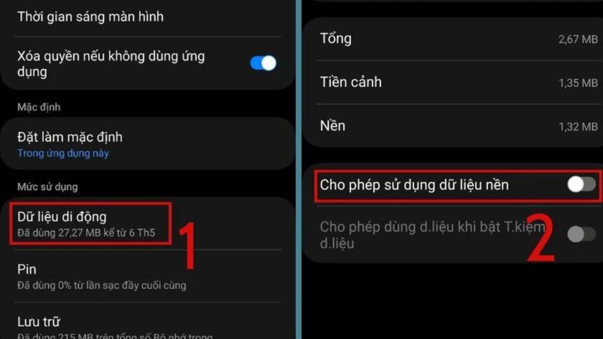 Tắt giới hạn nền khi Telegram bị chặn gửi tin nhắn trên Android bước 2