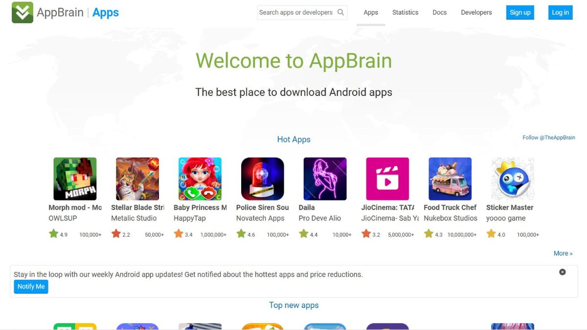 App chơi game miễn phí AppBrain