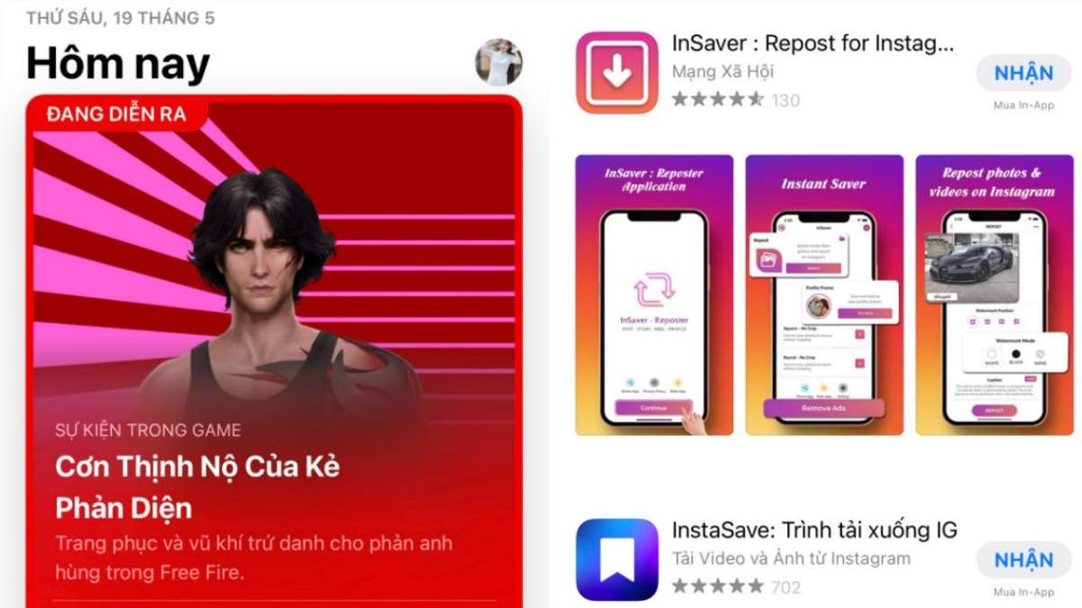 Sử dụng ứng dụng Insaver để download ảnh IG nhanh chóng