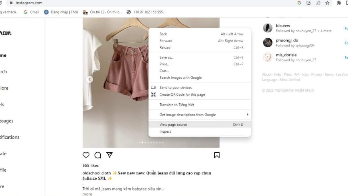 Phương pháp tải ảnh Instagram không giảm chất lượng với PC, máy tính