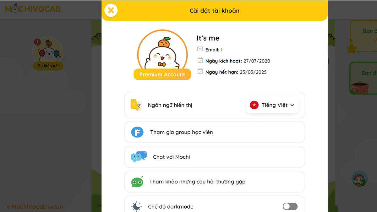 App học từ vựng tiếng anh MochiVocab