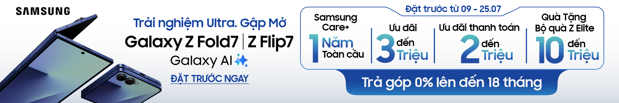 Đặt trước Z Fold 7 tại CellphoneS để nhận những ưu đãi tốt nhất